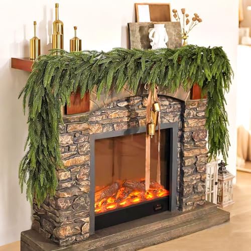 2PCS 9FT Christmas Norfolk Pine Garland