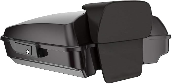 Advanblack Road Glide Tour Trunk Pack Blackened Cayenne Razor Tour Trunk Pack Backrest Pad for '97-'25 Harley Touring Road King Street Glide Electra Glide CVO models