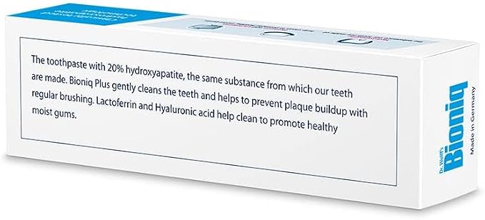 Bioniq Plus+ Gum 20% Hydroxyapatite Toothpaste 3.44 OZ | bioHAP and Fluoride Free Toothpaste for Daily Use, Clinically Tested, Expert for Enamel and Gum Care, 3.44 Oz 1 Pack