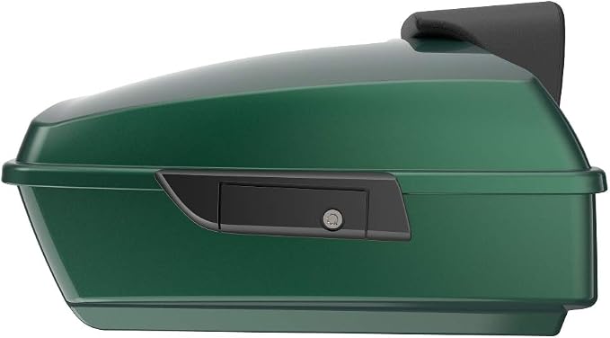 Advanblack Road Glide Tour Trunk Pack White Gold Pearl Chopped Tour Trunk Pack Backrest Pad for '97-'25 Harley Touring Road King Street Glide Electra Glide CVO models