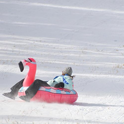 GoFloats Winter Snow Tubes - Choose from Unicorn, Disney's Frozen, Ice Dragon, Polar Bear, Penguin, Flamingo - Inflatable Sled for Kids and Adults