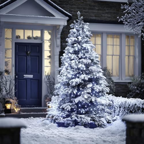 TW SHINE Christmas Lights, 600 LED 196FT Christmas String Lights Plug-in with 8 Modes Timer and Remote, Waterproof Outdoor Decorations for Bedroom Wedding Party Yard Tree Decor, White