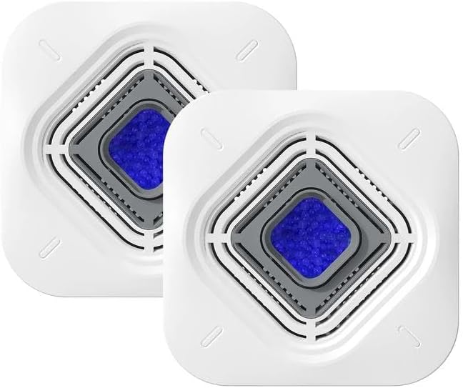 Pack of 2 ATKMAYI Reusable Mini Dehumidifier, Highly Efficient Dehumidification, Moisture Absorbers with Color Indicator, Portable Dehumidifier for Bedroom Closets, Dehumidifier for Bathroom