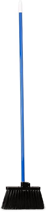 Carlisle FoodService Products CFS 3686403 Duo-Sweep Plastic Coated Metal Handle Wide Warehouse Broom, Synthetic Bristles, 5" Trim x 11" Width Bristle, 48" Overall Length, Black,(pack of 1)