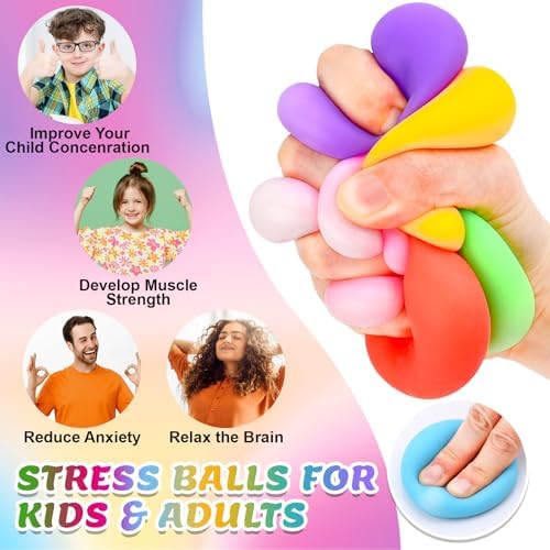 VISCOO 24 Pack Stress Balls for Kids Adults,Slow Rising Stress Ball