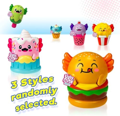 JA-RU Jumbo Foamie Axolotl Smushy Foodie (3 Axolotls Assorted) 4740-3