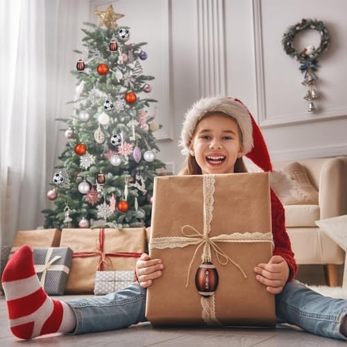 Syhood 16 Pcs Christmas Sport Ball Ornaments Tree Decor with Hanging Loop