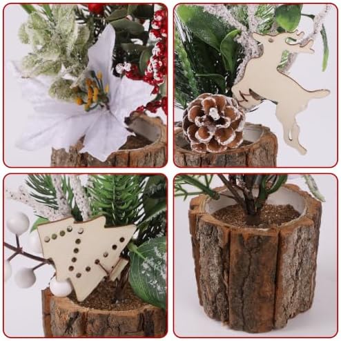 winemana Christmas Table Decorations Indoor Xmas Centerpieces Decor, 3 Pack