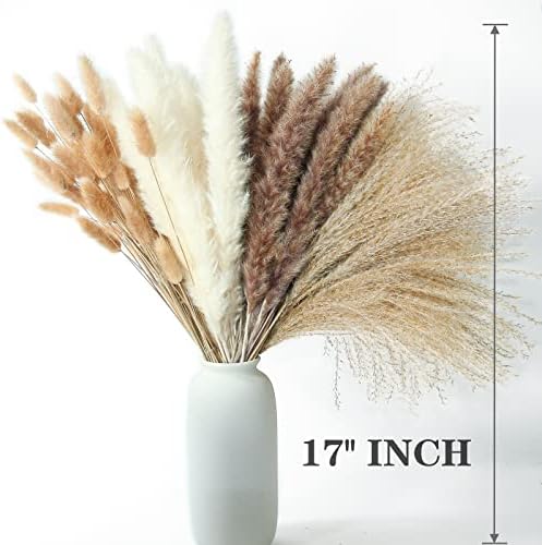 200PCS Dried Flower Bouquet – Pampas Grass, Floral Decor for Home, Wedding, and Boho Style | Perfect for Vases, Fall, Spring, Summer, and Winter Arrangements