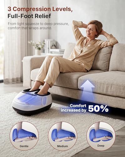 KNQZE Shiatsu Foot Massager with Heat for Plantar Fasciitis, Birthday Gifts