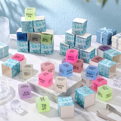 12 Sets Inspirational Gifts Ice Cube Stress Balls with Boxes