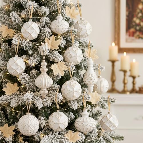 Valery Madelyn 14ct Vintage Christmas Tree Decorations Ball Ornaments Set