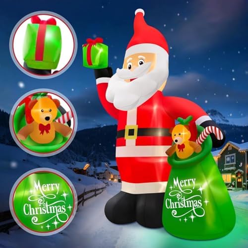 Kalolary 20FT Tall Christmas Inflatables Santa Claus