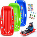 Snow Sleds for Kids and Adults, Cold-Resistant Heavy Duty Toboggan Sled