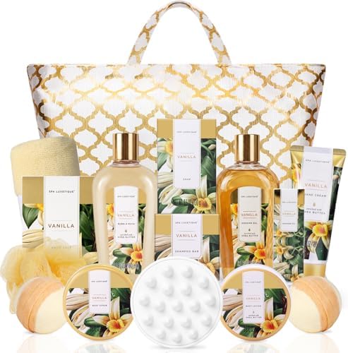 Spa Luxetique Vanilla 15pc Spa Gift Baskets Gifts for Women