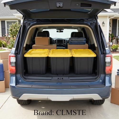 17 Gallon Storage Bins with Lids, 4 Pack Heavy Duty Plastic Tote Boxes