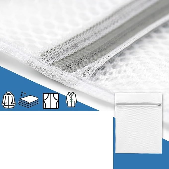 1-10PCS White Durable Honeycomb Mesh Laundry Bags For Delicates Net Fabric Durable And Reusable Delicate Wash Bag(30X40cm,1PC)