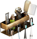 Toothbrush Rack Toothbrush Holder Wall-Mounted Bathroom Storage Rack 4 Toothbrush Slots, Punch-Free Multi-Function Toothbrush Holder Bathroom Toothbrush Holder(A)