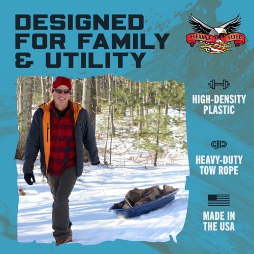 Flexible Flyer Winter Trek 5.5 Ft 3-Person Heavy-Duty Snow Sled