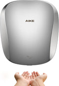 AIKE Air Tank Heavy Duty Hand Dryer HEPA Filter UL Approved 120V 1400W Polished Stainless Steel Finish Model AK2903