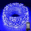 KNONEW Outdoor Christmas Lights 99ft 300 LED String Lights 8 Modes & Timer Fairy Light Plug in Waterproof LED String Lights for Xmas Yard Tree Wedding Party Holiday Decorations (Blue)