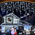 White Christmas Lights Outdoor 99ft 1216LED Icicle Lights Twinkle Xmas