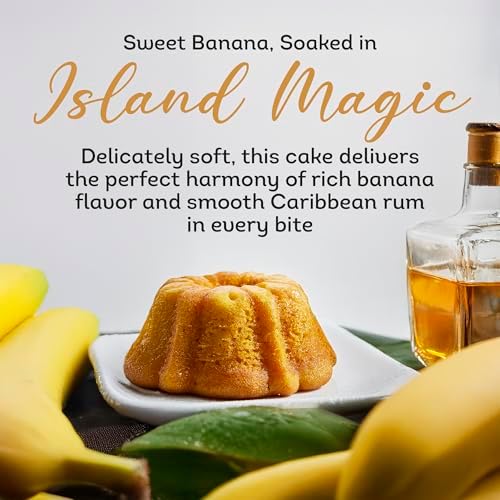 TORTUGA Caribbean Banana Rum Cake - 16 oz Rum Cake - The Perfect Premium Gourmet Gift for Gift Baskets, Parties, Holidays, and Birthdays - Great Cakes for Delivery