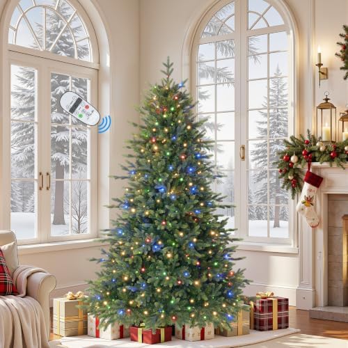 SHareconn 5ft Artificial Prelit Balsam Fir Christmas Tree Dual Color Lights