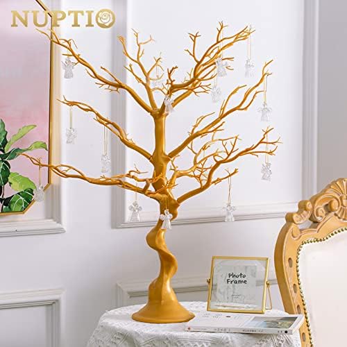NUPTIO Gold Christmas Tree, 30 Inch Artificial Display Branch for Wedding