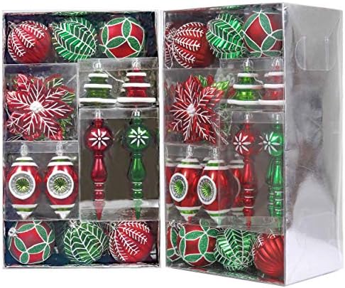 Valery Madelyn 50ct Christmas Ball Ornaments Tree Decorations Set