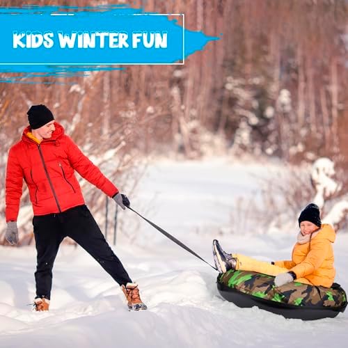 Slippery Racer Heavy Duty Commercial Snow Tube, Hard Bottom, Cushion Insert, Canvass Cover-42”