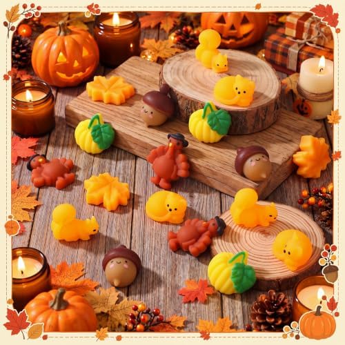 Thenshop 30 Pcs Thanksgiving Fall Soft Balls Bulk 6 Style Party Favors