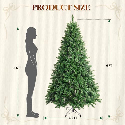 HOLLO STAR 6ft Prelit Christmas Tree, Multi-Color RGBW Lights,App Control