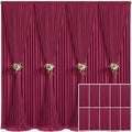 10 Panels Burgundy Backdrop Curtain for Wedding Parties Wrinkle Free Maroon Photo Curtains Backdrop Drapes Fabric Decoration for Birthday Bridal Shower Ceremony 50ft(W) x 10ft(H)