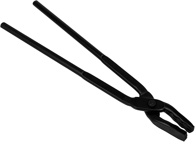 Blacksmith Hammer & Forge Tools Kit - Starter Beginner Making Knife Kit With Anvil, Wolf Jaw Tongs & V-bit Tongs