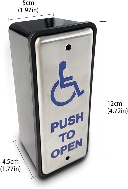 Commercial Handicap Door Opener Swing Door for the Disabled with Wired Narrow Rectangle Handicap Push Buttons Olide-515