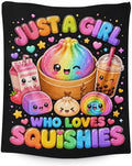 Kids Blanket Dumpling Throw Gift for Girls, Cute Squishy 40" x 50" Throws