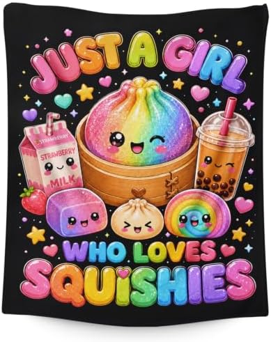 60" x 80" Kid Teen Blanket Gift for Girl, Dumpling Throw Blanket Bed Decor