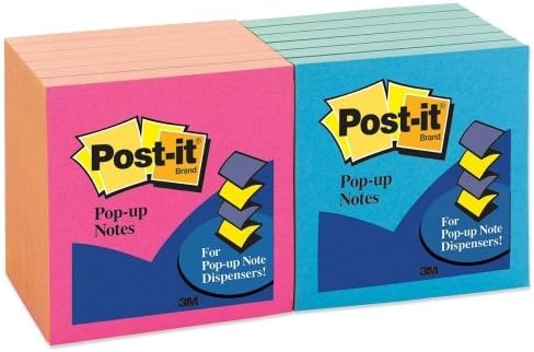 Wholesale CASE of 10 - 3M Post-it Ultra Colors Original Pop-up Notes-Post-it Notes,Pop-up,3"x3",100 SH/PD,12/PK,Assorted