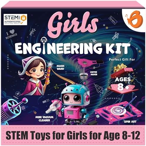 Butterfly EduFields 100+ Girls Engineering Science Kit for Kids Age 8-12