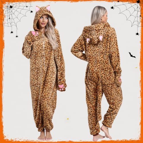 Adult Onesie Pajamas Animal One Piece Costume Halloween Cosplay for Women Men