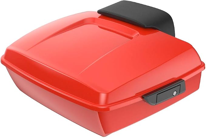 Advanblack Road Glide Tour Trunk Pack Laguna Orange Chopped Tour Trunk Pack Backrest Pad for '97-'25 Harley Touring Road King Street Glide Electra Glide CVO models