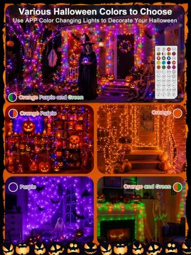JMEXSUSS 800 LED RGB String Light Outdoor Indoor, Halloween Lights Plug in