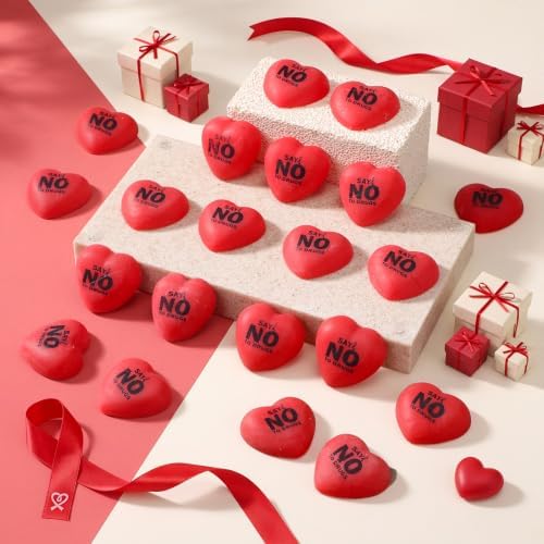 Thenshop 30 Pcs Red Ribbon Week Heart Ball Bulk Community Gifts