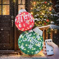 Large Lighted Christmas Ball Ornaments with Timer & Remote Control
