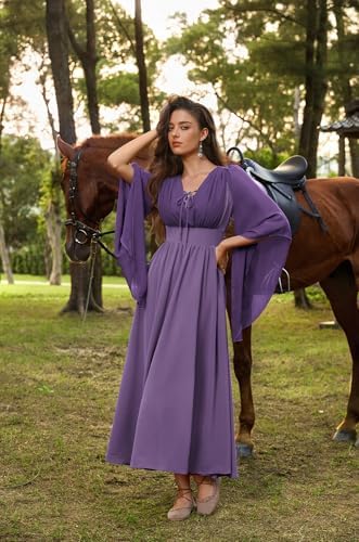Scarlet Darkness Renaissance Costume Women Pirate Medieval Maxi Dress
