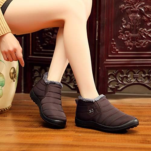JOINFREE Winter Snow Boots for Women Men Anti-Skid House Shoes Ankle Boots Indoor Outdoor