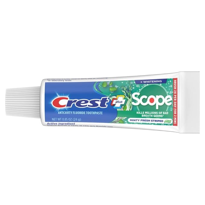 Crest Complete Whitening Plus Scope Multi-benefit Fluoride Toothpaste, Minty Fresh, 0.85 Ounce (pack Of 36)
