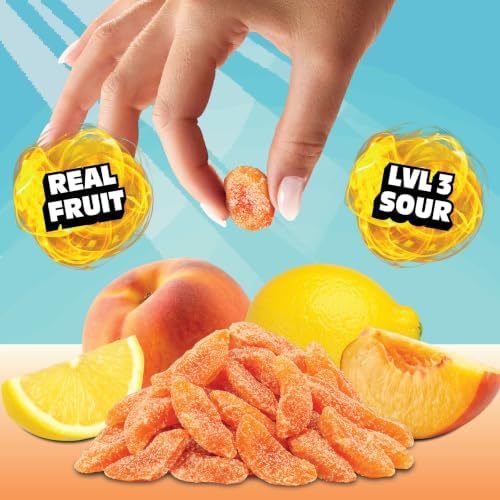 Final Boss Sour Fruit Candy, Lemon Iced Tea Peaches, Level 3 (1 Pack)