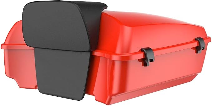 Advanblack Road Glide Tour Trunk Pack Laguna Orange Chopped Tour Trunk Pack Backrest Pad for '97-'25 Harley Touring Road King Street Glide Electra Glide CVO models